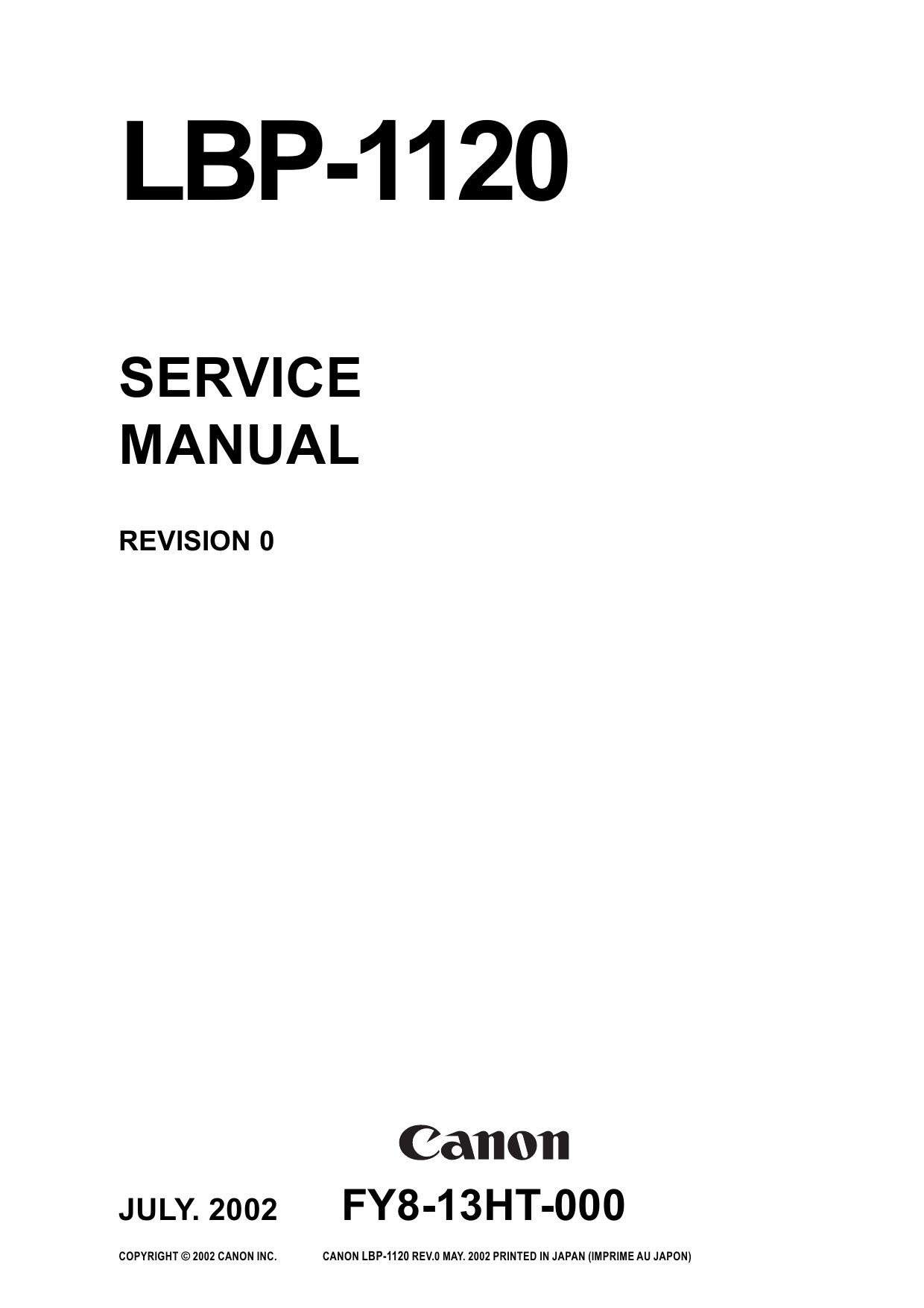 Canon imageCLASS LBP-1120 Service Manual-1
